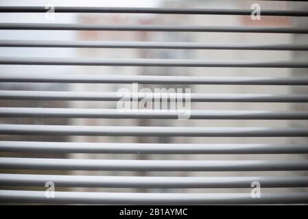 jalousie at windows close up Stock Photo