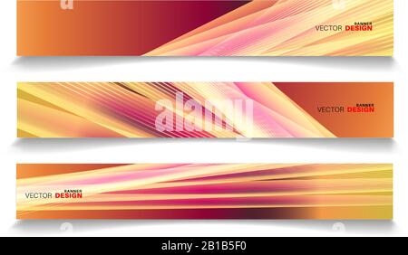 Abstract vector design banner template with light effect background Stock Vector