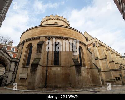 Tempe church in London, a Royal Peculiar church built by the Knights Templar. Stock Photo