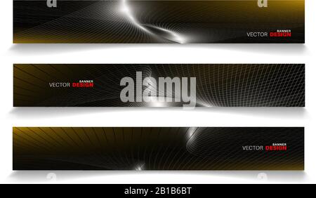 Abstract vector design banner template with light effect background Stock Vector