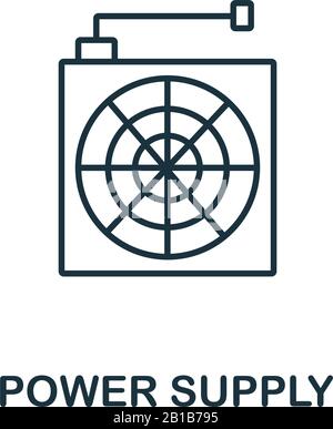 Power Supply icon from clean energy collection. Simple line element Power Supply symbol for templates, web design and infographics Stock Vector