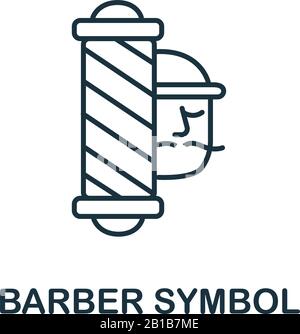 Barber shop glyph icon set, barbershop collection, vector graphics ...
