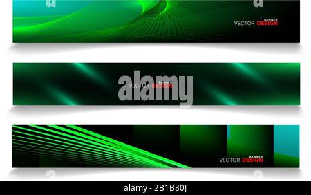 Abstract vector design banner template with light effect background Stock Vector