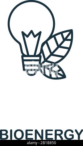 Bioenergy icon from clean energy collection. Simple line element ...