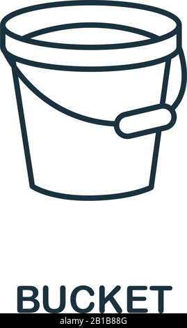 Bucket icon from cleaning collection. Simple line element Bucket symbol for templates, web design and infographics Stock Vector