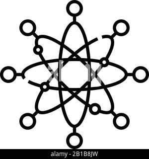 Difficult connection line icon, concept sign, outline vector illustration, linear symbol. Stock Vector