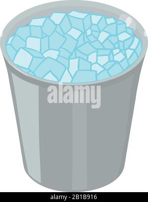 Champagne ice box icon. Isometric of champagne ice box vector icon for web design isolated on white background Stock Vector
