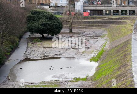 Edinburgh's Princes Street Gardens after the Christmas and New Year festivities. Stock Photo