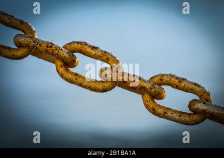 old chain close up view Stock Photo