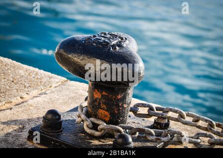 old chain close up view Stock Photo