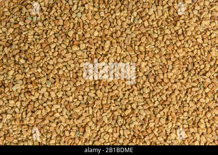 Pile of buckwheat isolated on white background. Top view. Buckwheat. Buckwheat grains. Grain culture. Гречка Stock Photo