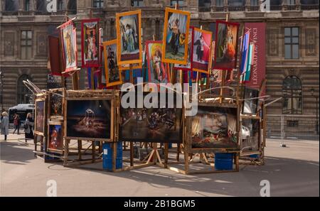 photo exhibit in Place Colette square Paris France Stock Photo