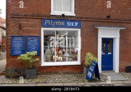 Pilgrim shop in Little Walsingham Stock Photo