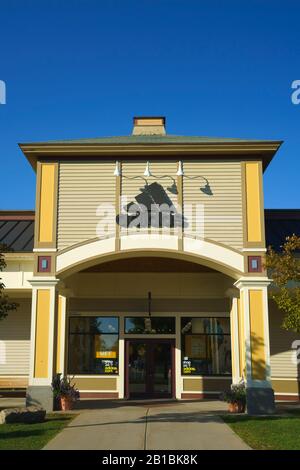 Adidas sporting goods outlet store in North Conway, New Hampshire, USA. Stock Photo