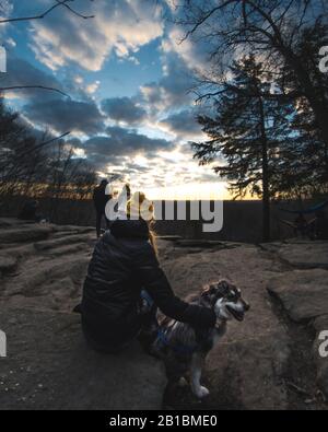 Hiking in the Cuyahoga Valley National Park Stock Photo