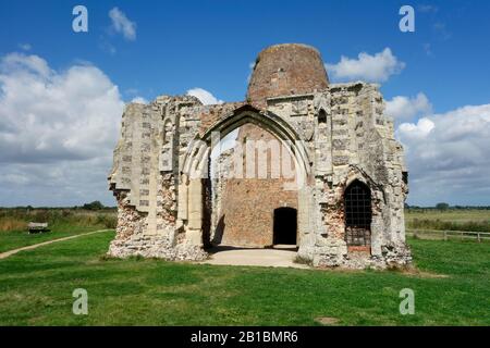 St Benet's Abbey Gatehouse on the Horning Marshes Stock Photo