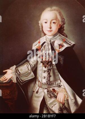 Grand Duke Pavel Petrovich. Painting K.-L. Khristinek, 18th century Stock Photo