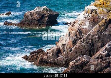 Atlantic Ocean, Waves Crashing Against Rocks, Porto Moniz, Madeira ...