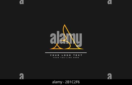 Abstract Letter A Alpha Logo Design Vector Stock Vector