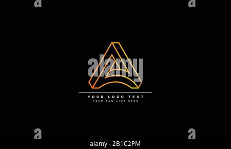 Abstract Letter A Alpha Logo Design Vector Stock Vector