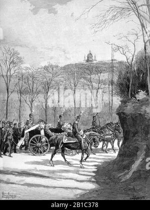 Funeral of Napoléon Joseph Charles Paul Bonaparte. Stock Photo
