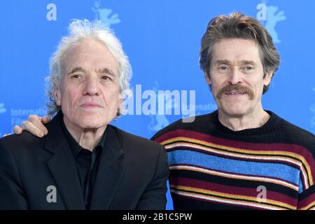 Berlin, Germany. 24th Feb, 2020. American filmmaker Abel Ferrara and Actor Willem Dafoe attend the photocall for Siberia during the 70th Berlin International Film Festival at the Grand Hyatt Hotel in Berlin on February 24, 2020. Photo by Paul Treadway/ Credit: UPI/Alamy Live News Stock Photo