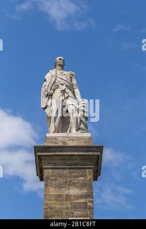 Collingwood Monument at Tynemouth, built in 1845 in honour of Admiral Lord Collingwood, who led the British to victory at the Battle of Trafalgar Stock Photo