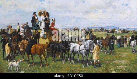 Gabani-giuseppe-1846-1900-ital-the-derby-reale. Stock Photo