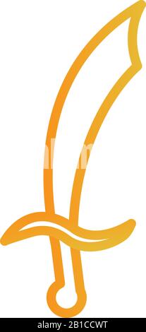 Ramadan sword gradient style icon vector design Stock Vector