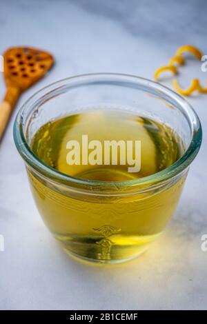Greek Lemon Verbena tea. Stock Photo