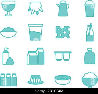 Isolated dairy dou color style icon set vector design Stock Vector