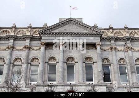 Historic 1865 bank building at South Mall in the Irish city of Cork Stock Photo