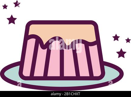 Isolated jelly line and fill style icon vector design Stock Vector