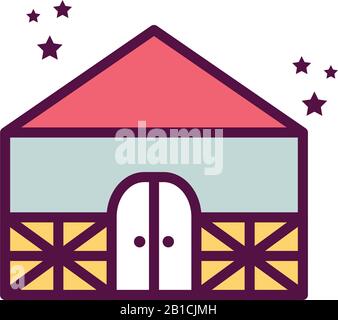 farm line and fill style icon set design, agronomy lifestyle ...