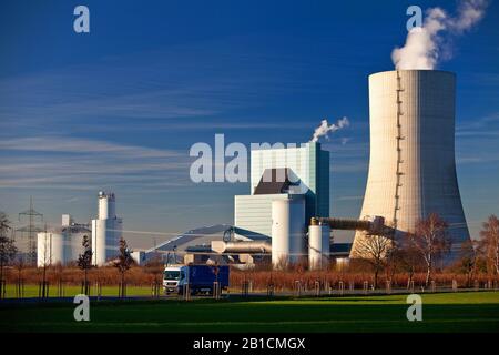 coal-fired power plant Datteln IV, Germany, North Rhine-Westphalia, Ruhr Area, Datteln Stock Photo