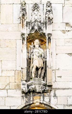 Statue of Saint Olaf, Parish Church of St. Olave, Marygate, York, England. Stock Photo