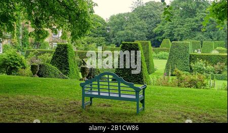 Garden view - Renishaw Hall - Derbyshire, England - Stock Photo