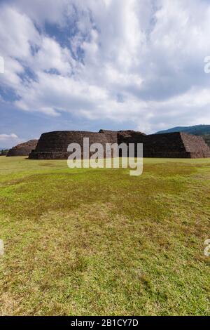 Yacata pyramids, Tzintzuntzan archaeological site, state of Michoacan, Mexico, Central America Stock Photo