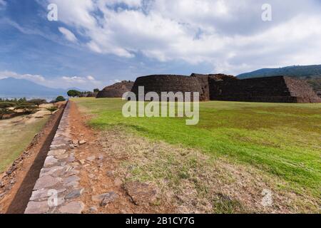 Yacata pyramids, Tzintzuntzan archaeological site, state of Michoacan, Mexico, Central America Stock Photo