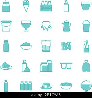 Isolated dairy dou color style icon set vector design Stock Vector