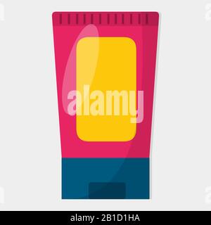 facial wash cleaner bottle for cosmetic concept vector illustration Stock Vector