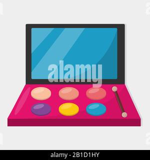 eyeshadow cosmetic isolated vector illustration Stock Vector