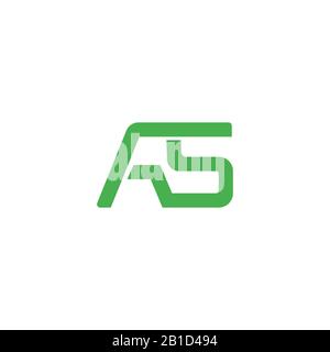 Initial letter as or sa logo vector design template Stock Vector