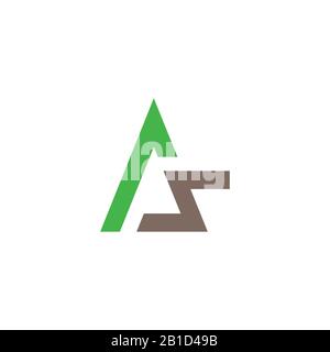 Initial letter as or sa logo vector design template Stock Vector