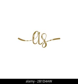 Initial letter as or sa logo vector design template Stock Vector