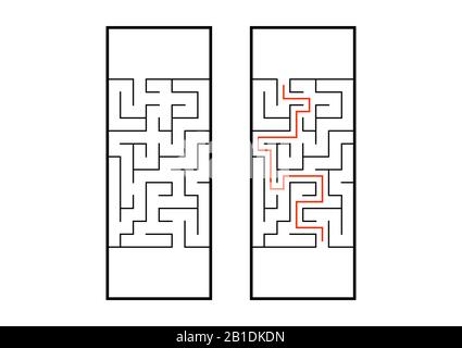 Abstact labyrinth. Game for kids. Puzzle for children. Maze conundrum. Vector illustration Stock Vector