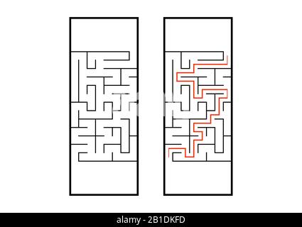 Abstact labyrinth. Game for kids. Puzzle for children. Maze conundrum. Vector illustration Stock Vector