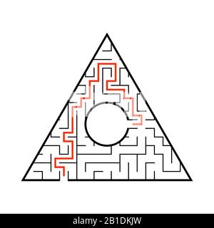 Abstact labyrinth. Game for kids. Puzzle for children. Maze conundrum. Vector illustration Stock Vector