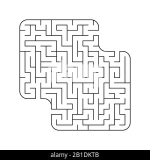 Abstact labyrinth. Game for kids. Puzzle for children. Maze conundrum. Vector illustration, Stock Vector