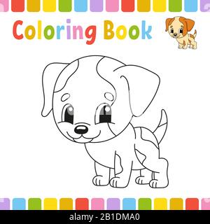 Coloring book pages for kids. Cute cartoon vector illustration Stock Vector